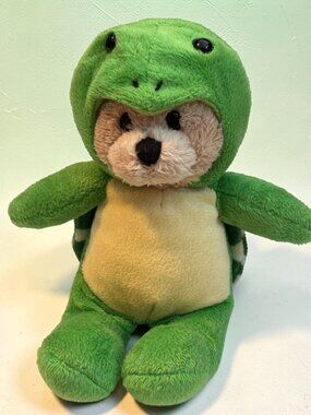 Ganz Teddy Bear In Turtle Costume Green & Tan 8" Stuffed Animal